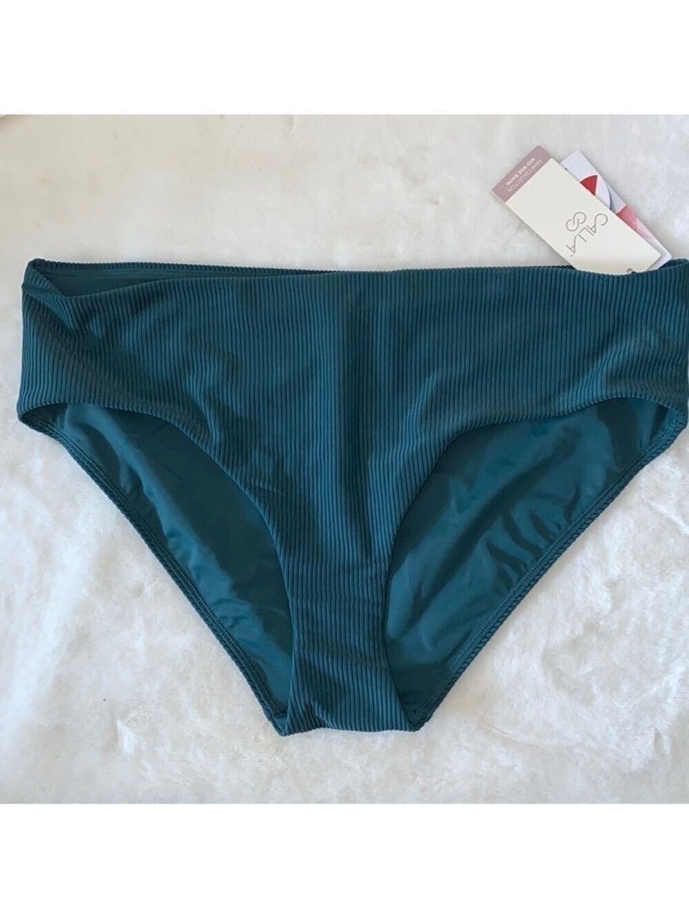 CALIA Mid Rise Ribbed Swim Bottoms - Picture 4 of 8